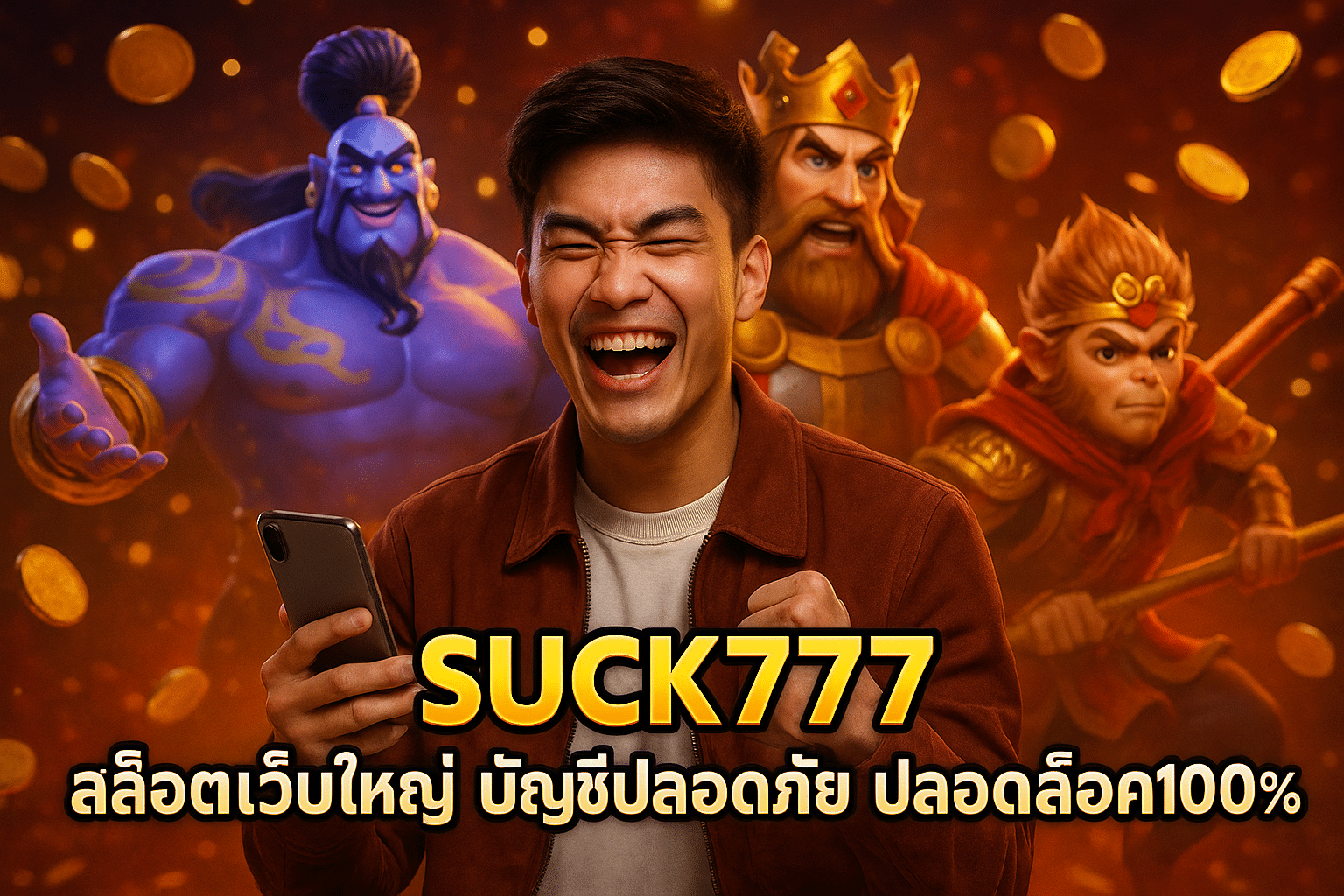 SUCK777 สล็อตเว็บใหญ่ บัญชีปลอดภัย ปลอดล็อค100%