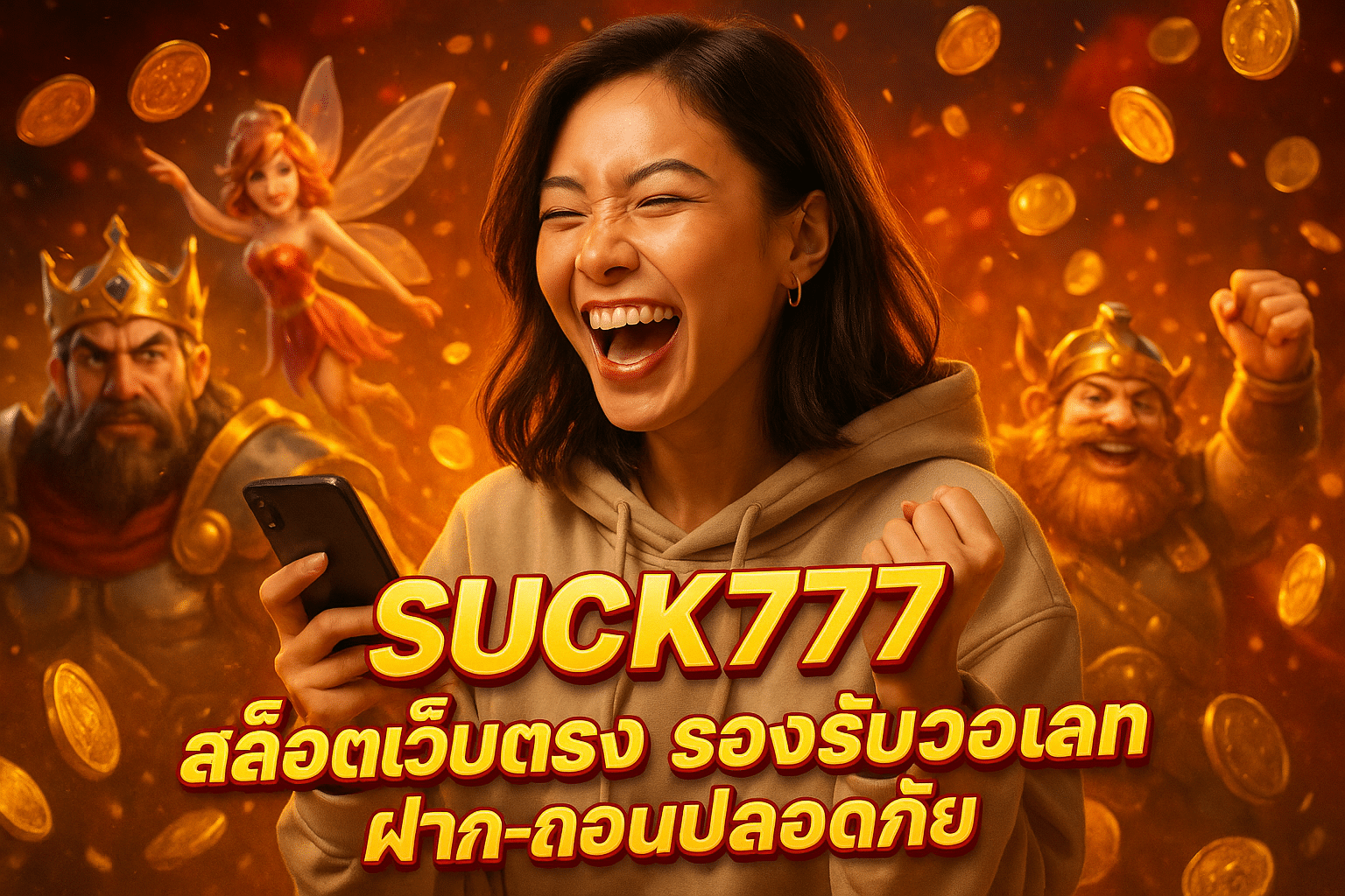 SUCK777 สล็อตเว็บตรง รองรับวอเลท ฝาก-ถอนปลอดภัย
